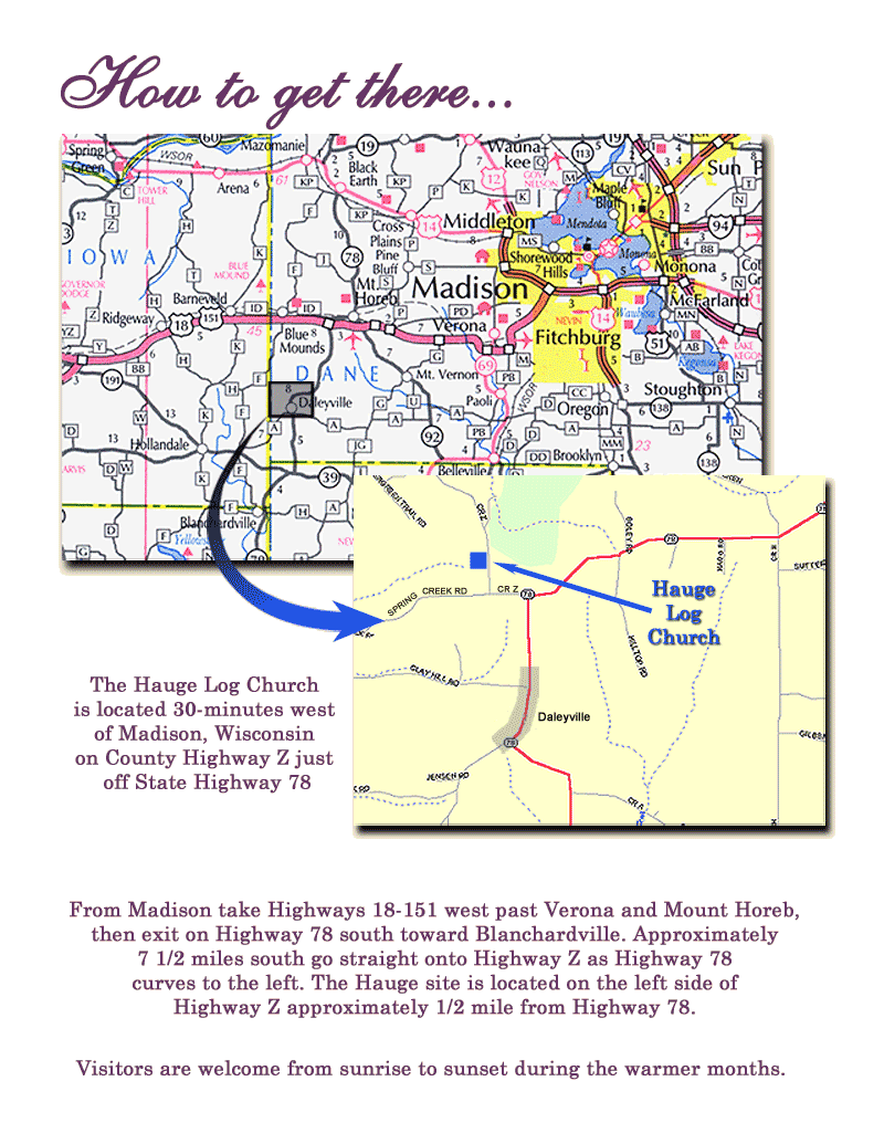 Hauge Church map and directions